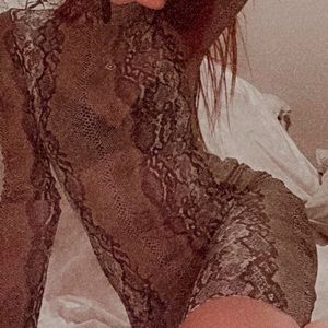 Sexy Snake Sheer Dress